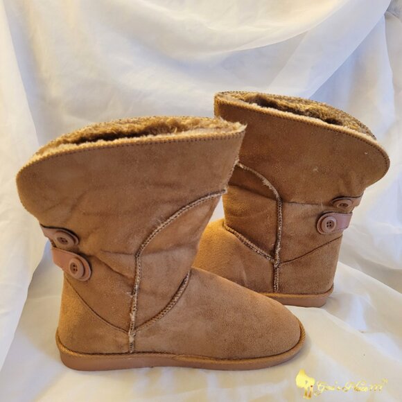 🖤 Brand New Women's Tan Arnina Cozy Faux Fur Winter Boots Size 6-9 - Picture 6 of 16